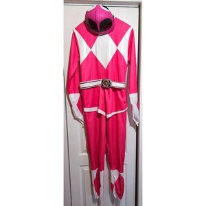 Pink Power Ranger Sabian Costume Mask Retro Halloween Rangers Womens Adult MD